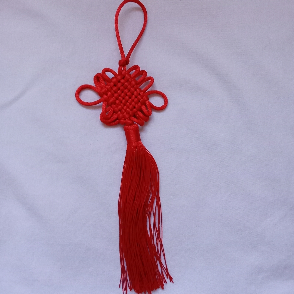 Red Asian Handmade Lucky Pendant